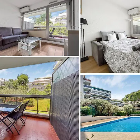Joli Studio 4Pers Piscine Tout Confort Juan-les-Pins Exterior photo